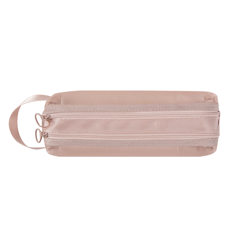 JD Jingdong Large Capacity Double-Layer Pencil Case Durable Mesh Exam Stationery Bag Portable Exam Room Approved Pink JD5022