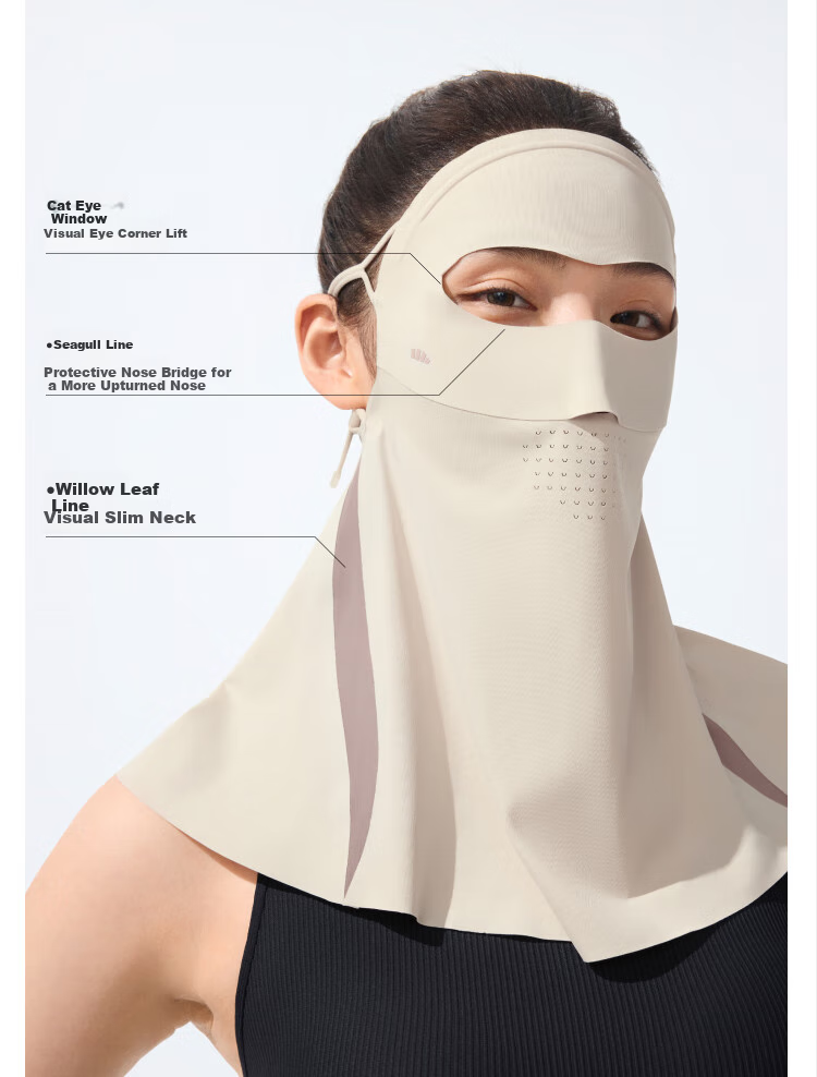 Beneunder Face Mask, Sun Protection Face Cover, Full-Face Coverage, Extended Neck Protection, Lightweight And Seamless, Sun-Protective Face Mask, Face Bib, High-Quality Cycling Breathable 9