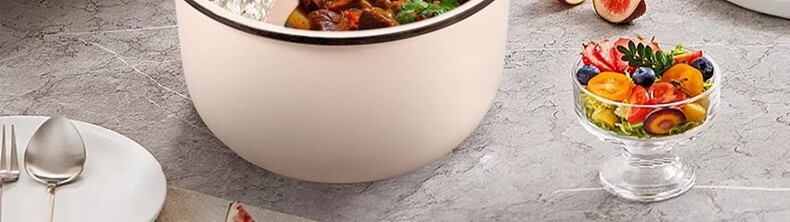 HAP 4L Triple Inner Pot Electric Pressure Cooker Household High-Pressure Ceramic Glaze Dual Pot Dual Lid Rice Cooker Large Capacity Multifunctional Smart Dual-Pot Hot Pot 6
