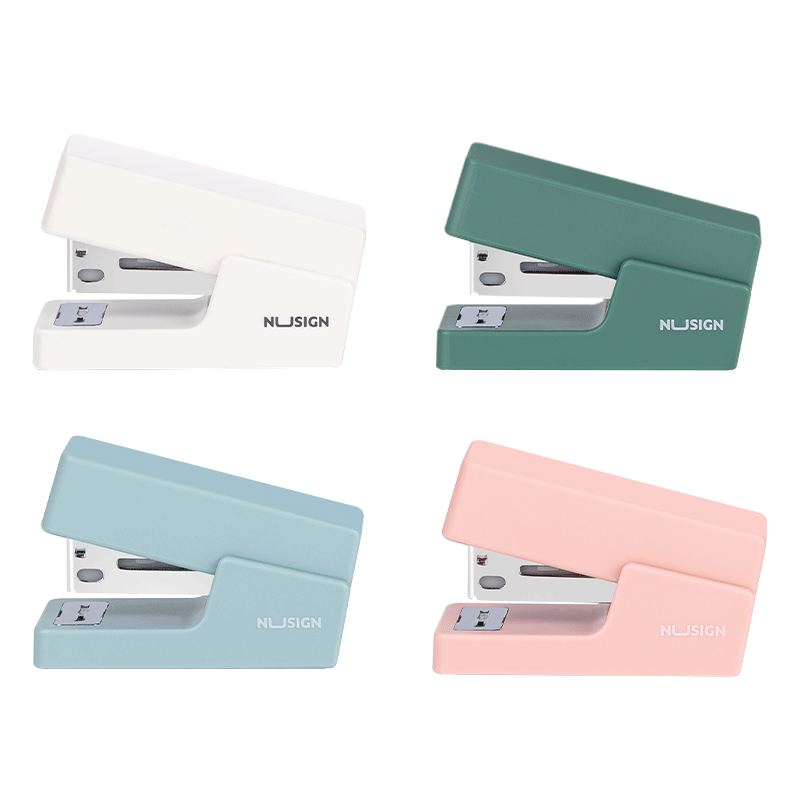 NUSIGN [Super Popular] Mini Stapler for Students, Handheld Small Office Stapler, Labor-Saving And Portable, Office Supplies, Includes 830 Staples, White NS083