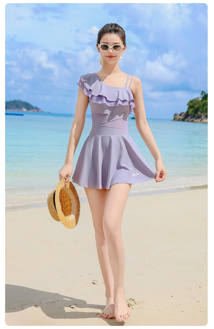Barbie One-Piece Spaghetti Strap Swimsuit for Women, Sexy Plus Size, Slimming, Beach Vacation Surfing Swimwear 8