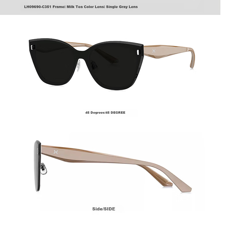 LOHO Sunglasses, 2025 New Cat-Eye High-End Color-Blocking Sunglasses, Full Lens Surface, High-Definition Sun Protection And Eye Protection Glasses for Women And Me 7