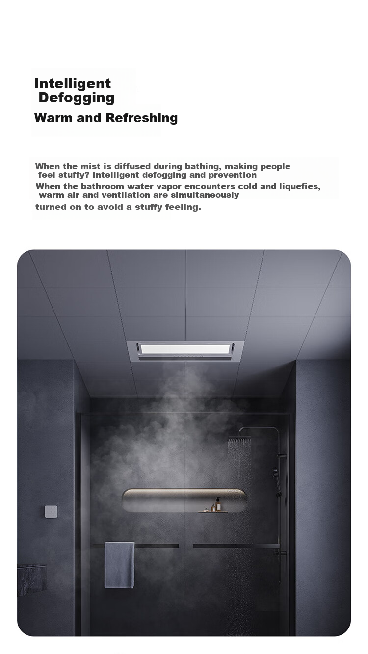 Mijia Smart Bathroom Heater, Dual-Core Multifunctional Wind Heating And Lighting, Rapid Temperature Rise, Intelligent Control, 2400W Standard Versio 9