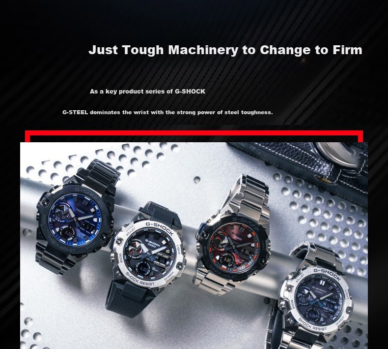 Casio Men's G-SHOCK Steel Resilient Heart Digital Watch Gift Box Edition, Gift for Boyfriend, GST-B400BB 10