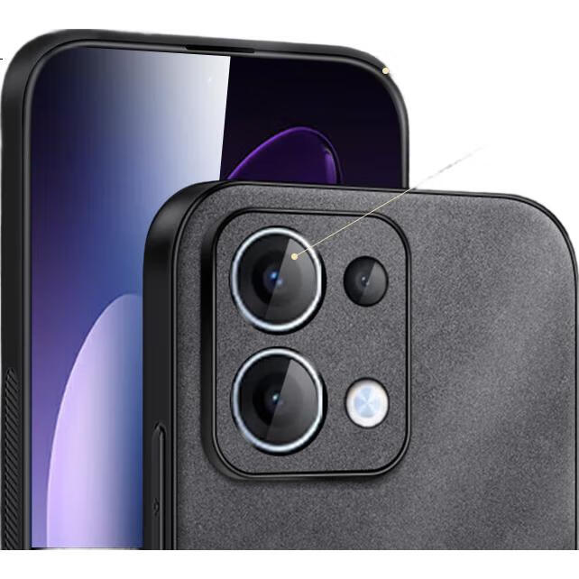 Чехол для телефона Shangsu, совместимый с OPPO Reno13, защита всего объектива, мягкий чехол, простой креативный национальный тренд из кожи ягненка, для женщин и мужчин, Спокойствие и радость