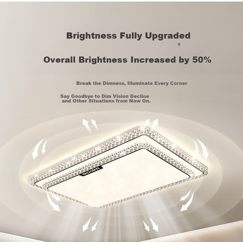 MICOE Full Spectrum Eye Protection Natural Wood Style Seamless Ceiling Light, Bedroom Light, Study Room Walnut Wood Color Pro 4th Generation Youth Editio 24