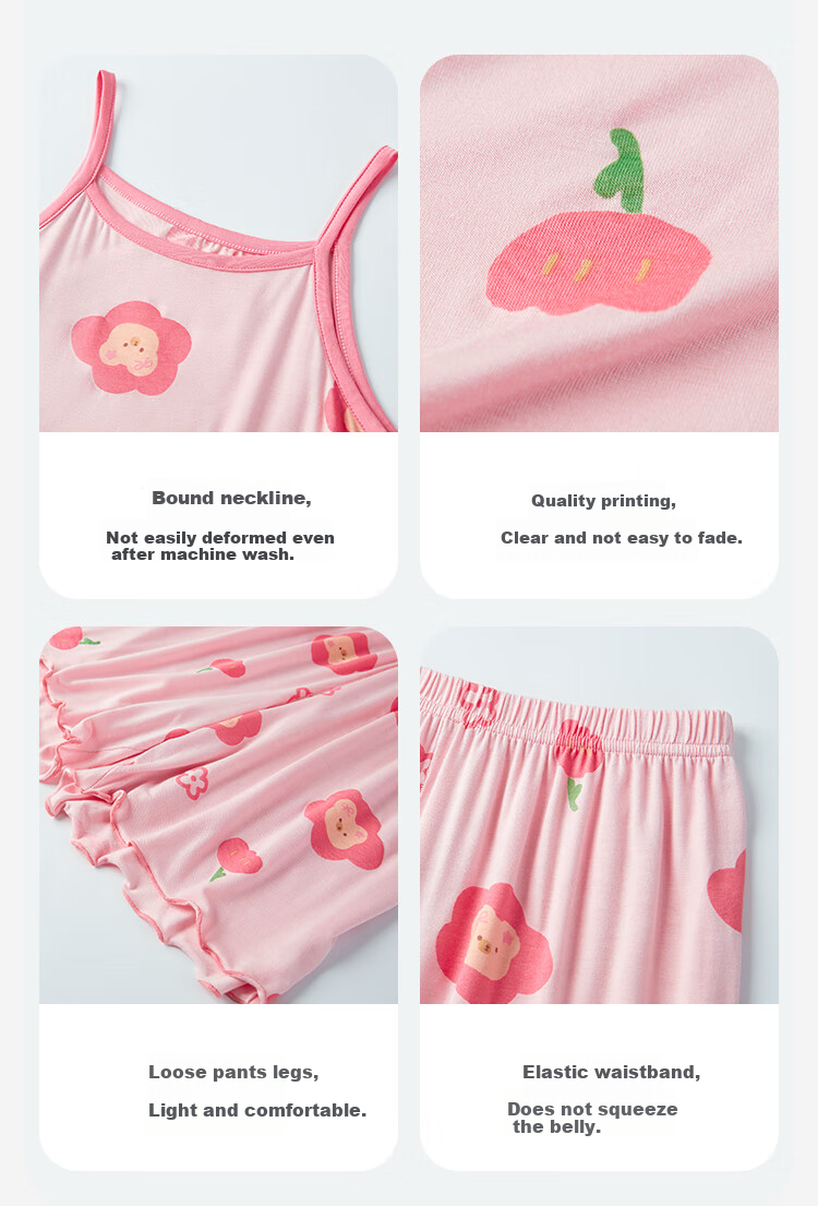 DEESHA [A-Grade Youkesi] 7A Antibacterial Girls' Air Conditioning Shirt, Cooling Tank Top for Older Children, Home Wear 6