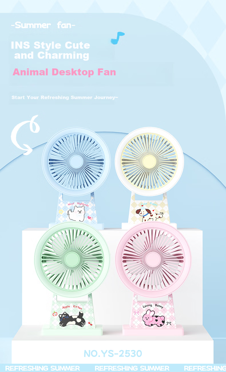 Ouliwen Mini Fan for Desk And Bed, USB Rechargeable, Low Noise, Three Speeds, Portable, Powerful Airflow, for Office And Dormitory Use, Green Color 1