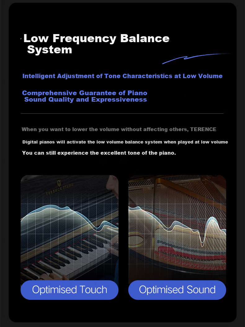 Terence Digital Piano, 88-Key Weighted Hammer Action, Foldable Electronic Piano V70, Portable Digital Piano for Adults And Childre 9