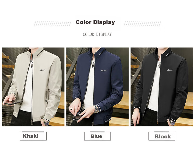 TUCANO Jacket, Men's Coat, Spring And Autumn Season, Trendy Business Casual Stand-Up Collar, Windproof Outerwear for Men, Black, XL 3