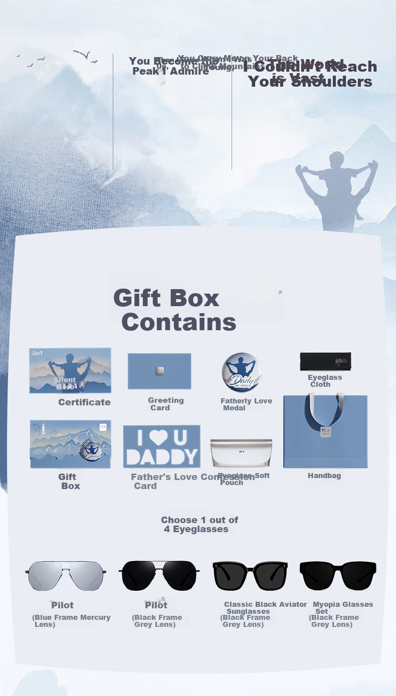 HLA Father's Day Gift Polarized Sunglasses, Fashionable Sunglasses for Men, Practical Birthday Gift Box Set for Dad 2