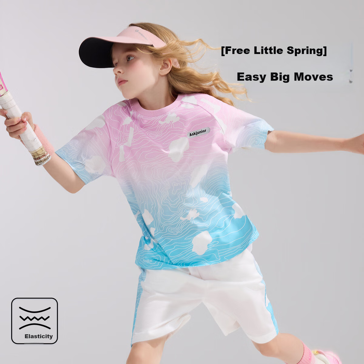 ASK JUNIOR [Instant Breathable Series] Children's Quick-Dry Summer Set: Short-Sleeve T-Shirt And Shorts, Sports Running Pants, Unisex Two-Piece Set 2