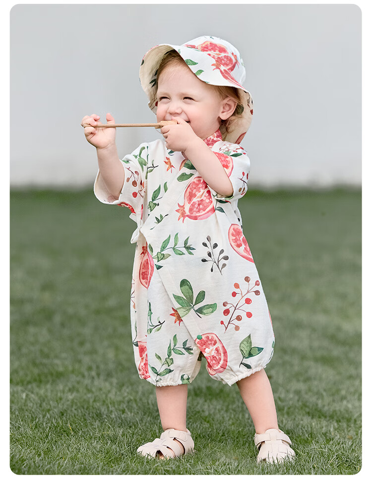 Babylove Summer Bamboo Cotton Camellia Gauze Monk Robe for Newborns, Thin Breathable Onesie for Infants 5