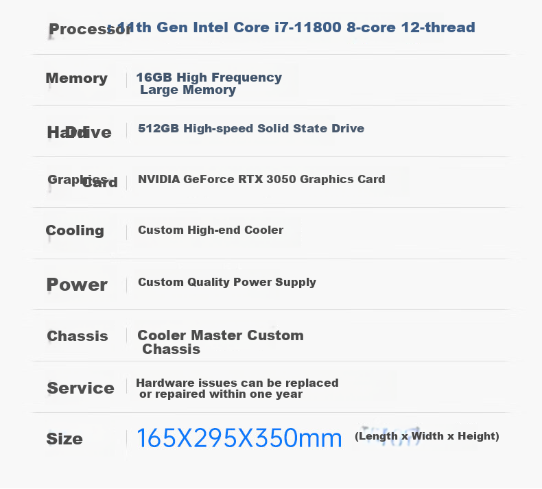 Coocaa Skyworth Desktop Gaming PC with Dedicated Graphics Card (12th Gen Core I5, 16GB RAM, 512GB SSD, RTX3050-6G) Ocean View Editio 8