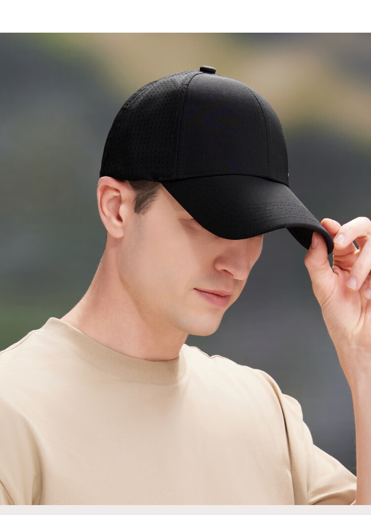 JEEP Baseball Cap for Men, Large Head Circumference, Outdoor Breathable Visor Cap, Sun Hat for Men And Women, Black 5