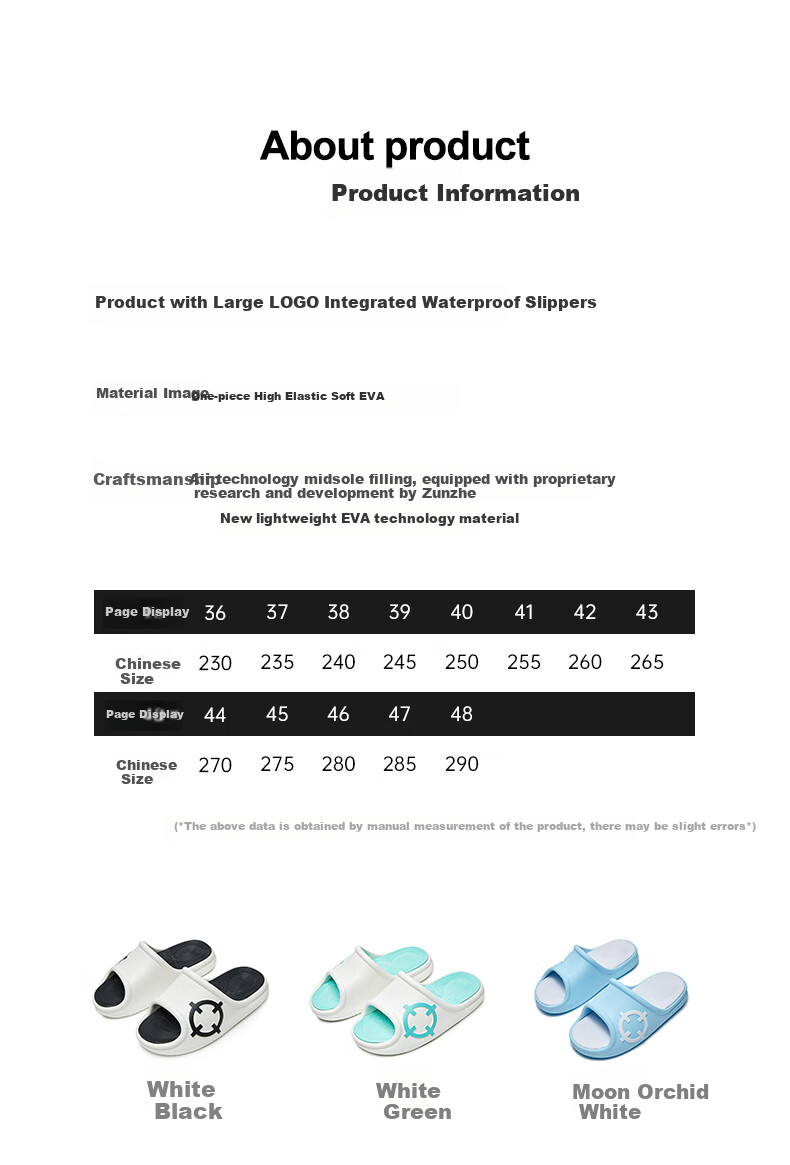 RIGORER Men's Sports Sandals, Waterproof Soft Elastic Basketball Training Thick-Soled Slide Sandals Z121360511, Moon Blue/white, Size 39 12
