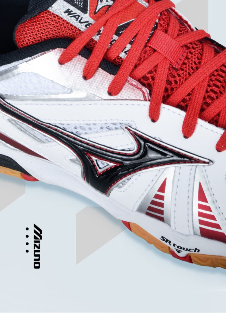 MIZUNO KAISERBURG 8 Professional Non-Slip Shock Absorption Table Tennis Shoes for Men and Women 242001 White Blue Size 36 6