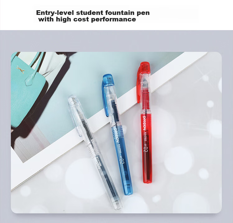 PLATINUM Fountain Pen, Transparent Colorful Plastic Fountain Pen, Student Handwriting Practice Pen Ink Pen 02 PSQ-400C#11 Red 10