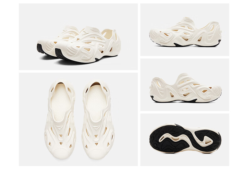 PEAK Taiji Qu Lang Su Xi Shoes for Men, Summer Outdoor Sports Sandals, New Soft-Soled Non-Slip Hole Shoes, DL520791 35