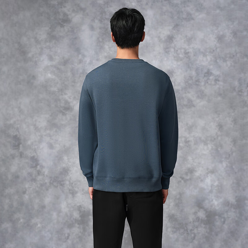 HLAHLA Men's Sweatshirt Mountain Series Embroidered Crew Neck Simple Long Sleeve
