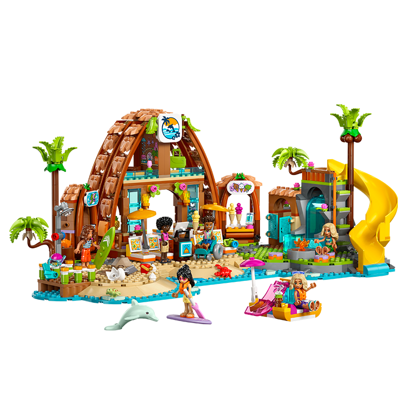 LEGO Building Blocks Friends 42673, Family Beach Vacation Park, Boys And Girls Children's Toys, Birthday Gift Decoratio