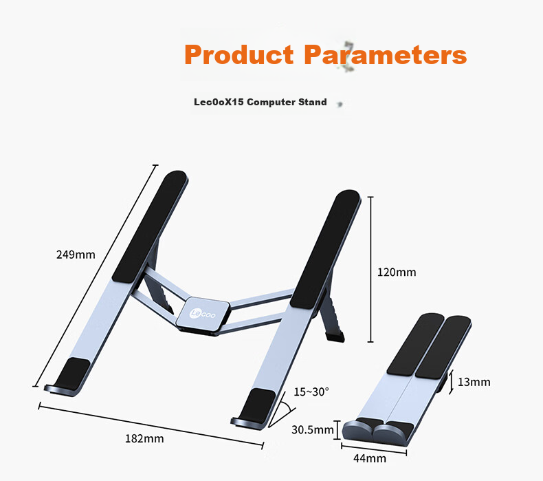 Lenovo Laiku Laptop Stand with Docking Hub Cooling USB 360° Rotatable Stepless Height Adjustable Floating Vertical Riser for Office Gaming Computers LS102 13