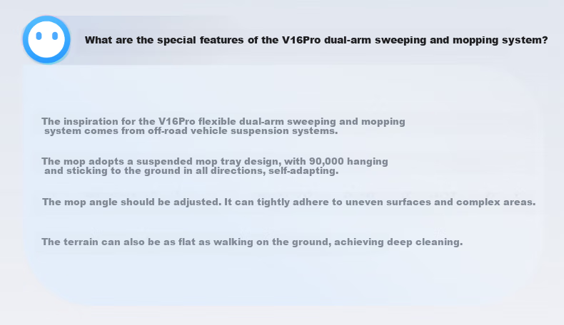 Midea V16 Pearl Edition, Robot Vacuum Cleaner with Automatic Cleaning And Self-Emptying Dustbin, Mechanical Arm for Hair Removal, No Tangle Washing Machine Water Tank Versio 9