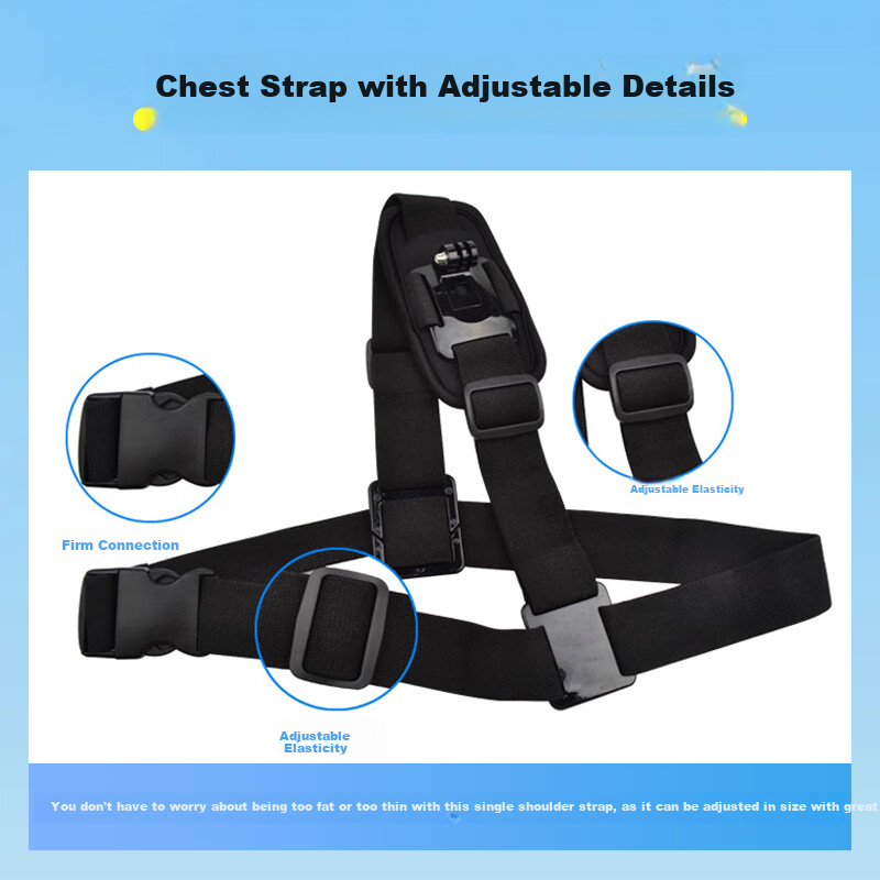 Baking DJI Action 5 Pro, Quick-Release Shoulder Strap, Nano GoPro 13 Chest Mount, Insta360 Ace Pro 2 Shoulder Strap, Motorcycle Mount for Cycling