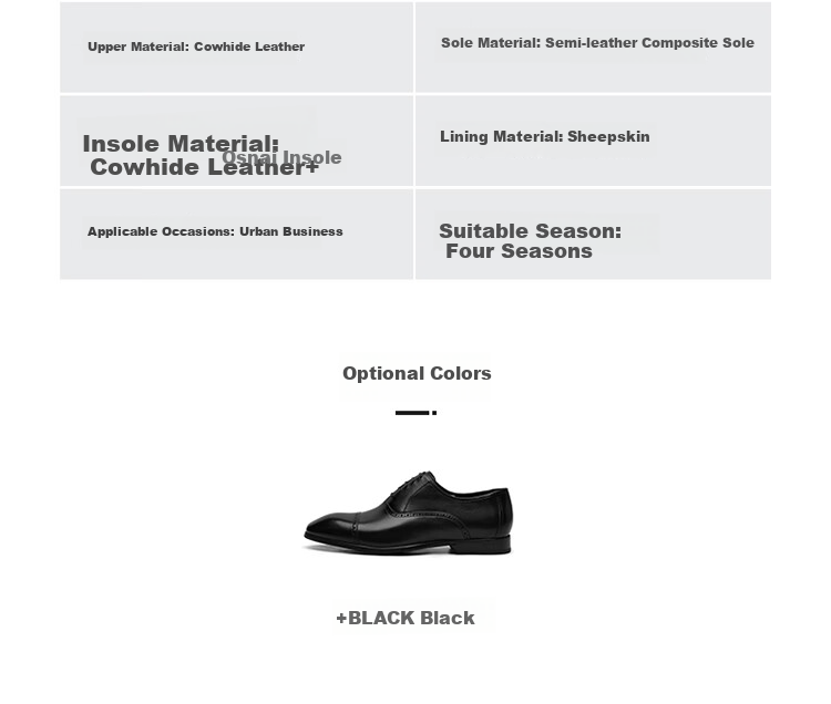 Goldlion Men's Shoes, Fashionable Formal Wear, Stylish And Simple Leather Shoes, Comfortable And Durable Oxford Shoes, 56321052401A, Black, Size 37 19