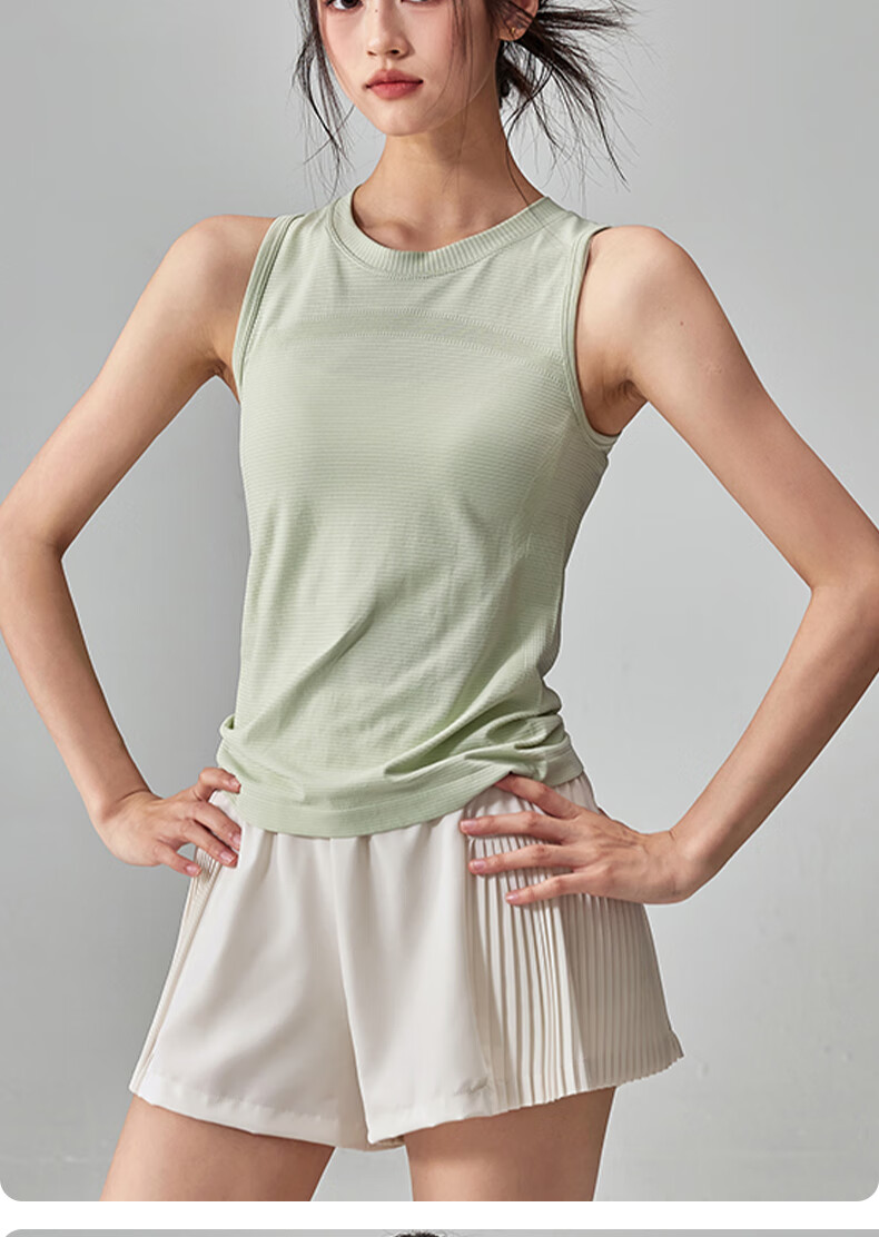 XUEXIMAN Summer Thin Quick-Dry Stretch Slimming Sleeveless Yoga Tank Top Running Training Sports T-Shirt 16