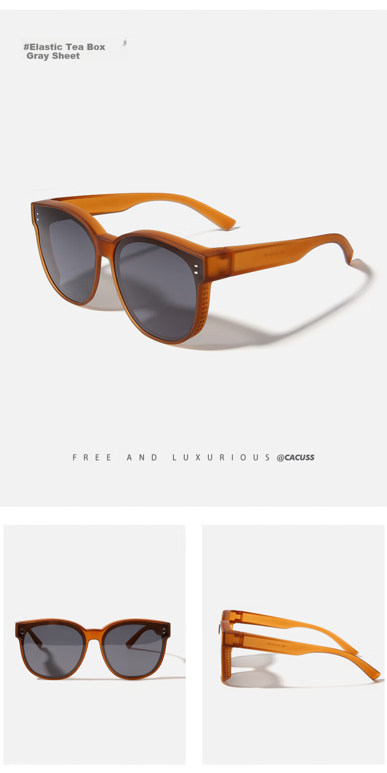 CACUSS Polarized Sunglasses for Nearsighted People, Driving Anti-Glare Glasses, Aviator Sunglasses for Men And Women, Face-Slimming Effect 9