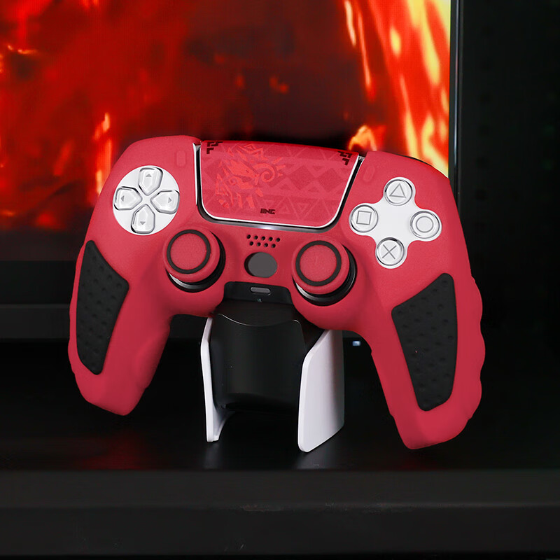 Liangzhi PS5 Controller Silicone Case, Joystick Cover, Button Cover, Non-Slip Protective Shell, Rechargeable PS5 Controller Protective Silicone Case Set, Monster Hunter PS5 Gaming Accessories L1117 2