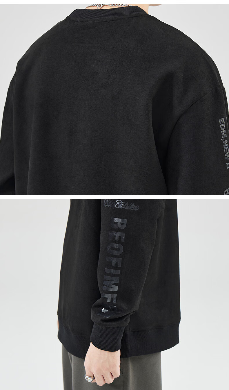 JEEP SPIRIT Men's Sweatshirt Jacket, Long-Sleeve T-Shirt, Men's Clothing for Autumn And Winter, Casual Base Layer, High-End American-Style Top 9