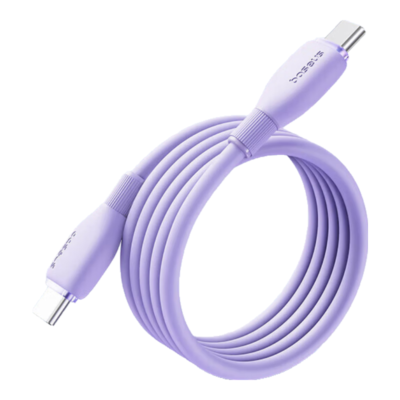 Baseus Dual-Head Type-C Data Cable PD 100W/88W Super Fast Charging for Huawei Honor Xiaomi Apple iPad 17/16e/15 Tablet Laptop Car Use 2m Purple