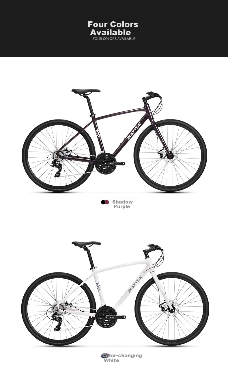 BATTLE Road Bike, 21-Speed Aluminum Alloy Frame, for Men And Women, Adults And Students, City Leisure Bicycle 16