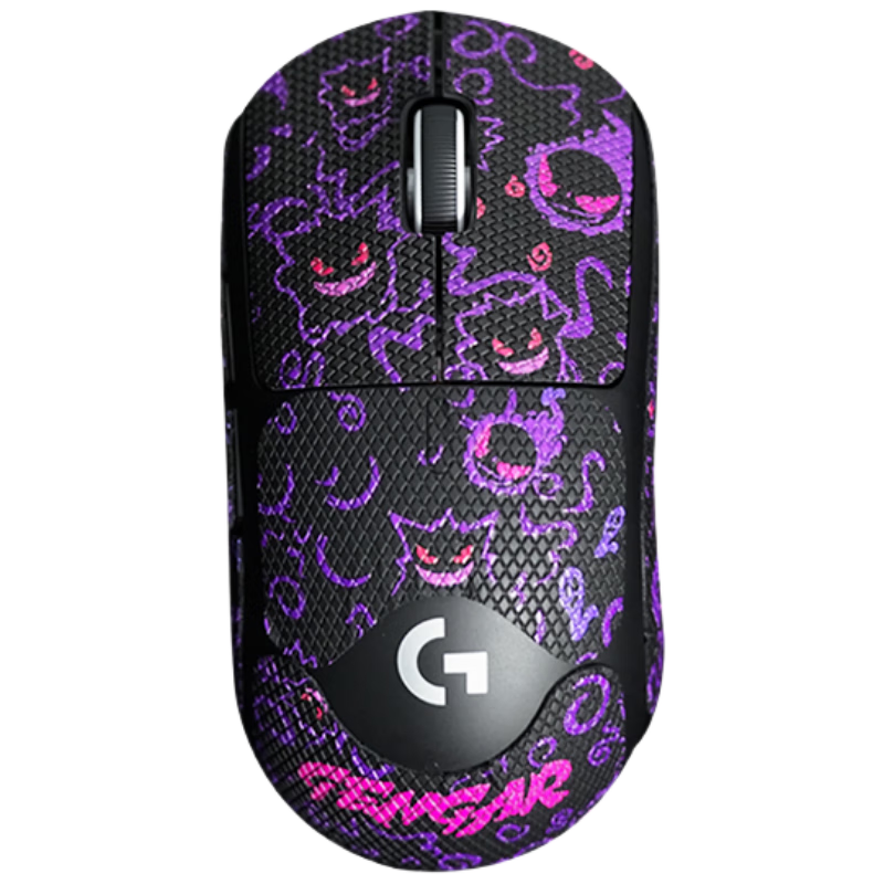 Huoxi Gpw2 Mouse Anti-Slip Sticker, Dog Shit King Second Generation/third Generation/fifth Generation Sticker, Sweat-Absorbing Anti-Slip Anti-Scratch Gaming Mouse Pad, GPW2/3/5 Generation Black Gengui Full Coverage