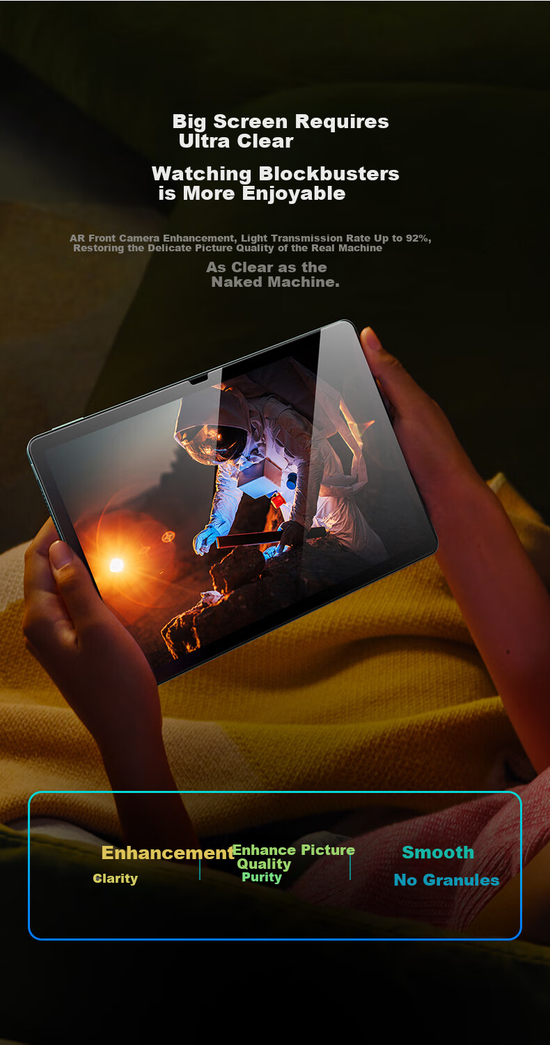 CangHua Tempered Glass Screen Protector for Xiaomi Pad 7 Ultra, 14-Inch, Compatible with 2025 Model MI 7 Ultra, Full Screen Protection for Xiaomi Pad Tablet, Shatterproof, Anti-Fingerprint, HD Clear Protective Film 4