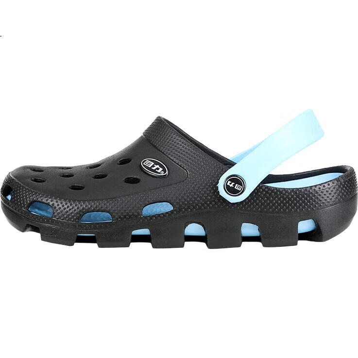 Мужские шлепанцы Huili Perforated Sandals, модель HL049, черные, размер 41
