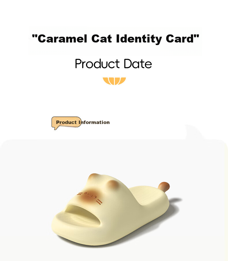 Chikoku Cute Cat Slippers for Women, Summer New Style Indoor Home Thick-Soled Cartoon Outdoor Sandals 23