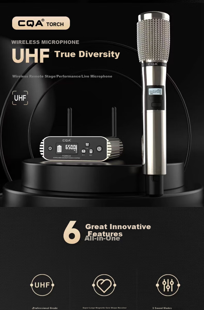CQA Torch Wireless Microphone, Ickb So8 Sixth Generation Sound Card Kit, Mobile Phone Outdoor Live Streaming, Computer Universal, Streamer Singing, Quanmin K Song Live Streaming Equipment Complete Set 1