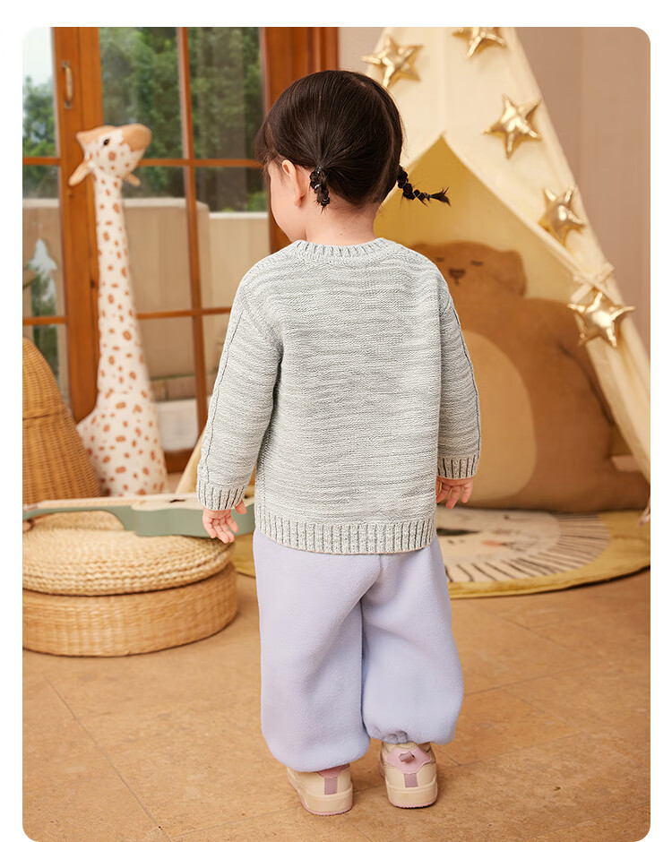 BALABALA balaOne Girls' Sweater 2025 Winter Cable Knit Pullover Boys' Baby Knitwear 208425103206 3