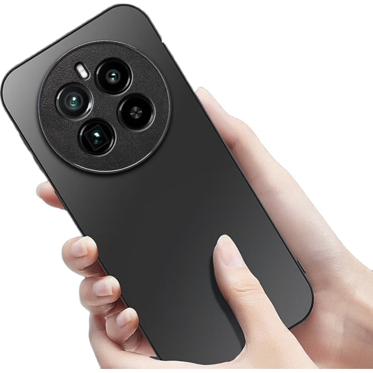 Чехол HotFire AG Frosted для Realme GT 5 Pro, матовый, полноразмерный, ультратонкий, противоударный, защищающий от отпечатков пальцев, для мужчин и женщин - Графитовый черный