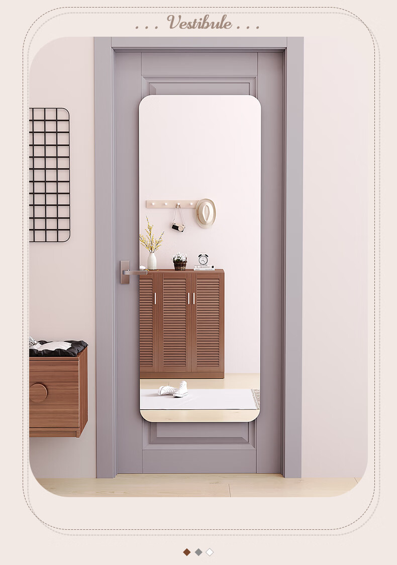 Xiangzhubian Soft Mirror Wall-Mounted Self-Adhesive Acrylic Full-Length Mirror No Drilling Bathroom Dressing Mirror Home Makeup Mirror 40*120cm 18