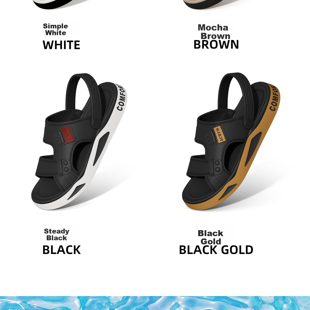 TZLDN Men's Sandals 2026, Antibacterial New Style, High-End Feel, Summer Sports Driving Beach EVA Soft Sole Slippers for Me 1