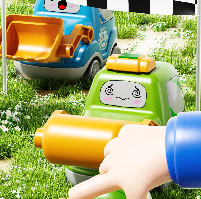 Miaobeile Children's Press Car Toy 1-3-6 Years Inertia Pull-Back Car Baby Infant Boys Birthday Gift 6