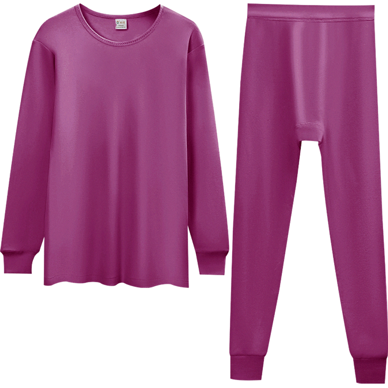 Hodo Women's Underwear, 7A Antibacterial Upgraded Autumn Top And Pants, Pure Cotton Set, Round Neck Thin Base Layer Thermal Underwear