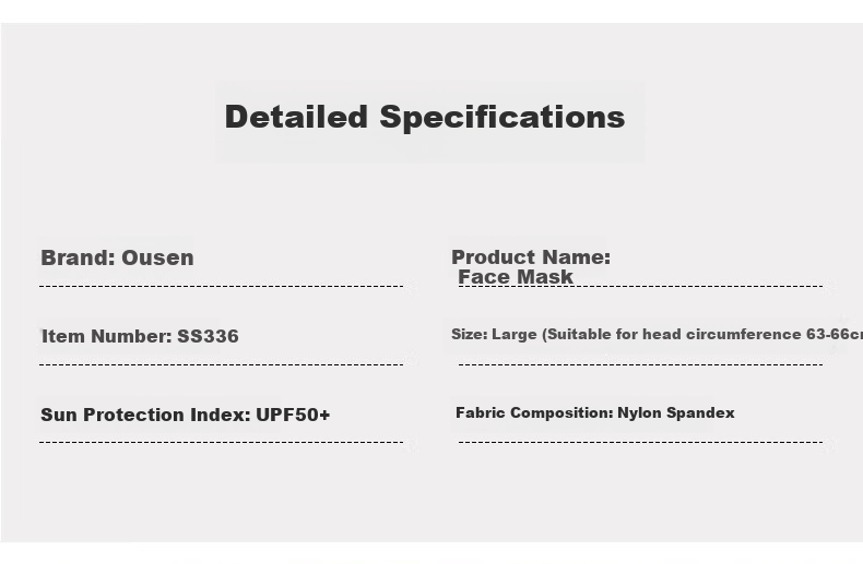 Ousen Large Size Sun Protection Face Mask for Big Faces, Loose-Fitting Full Face UV Protection Cycling Face Cover with Neck Guard for Summer 8