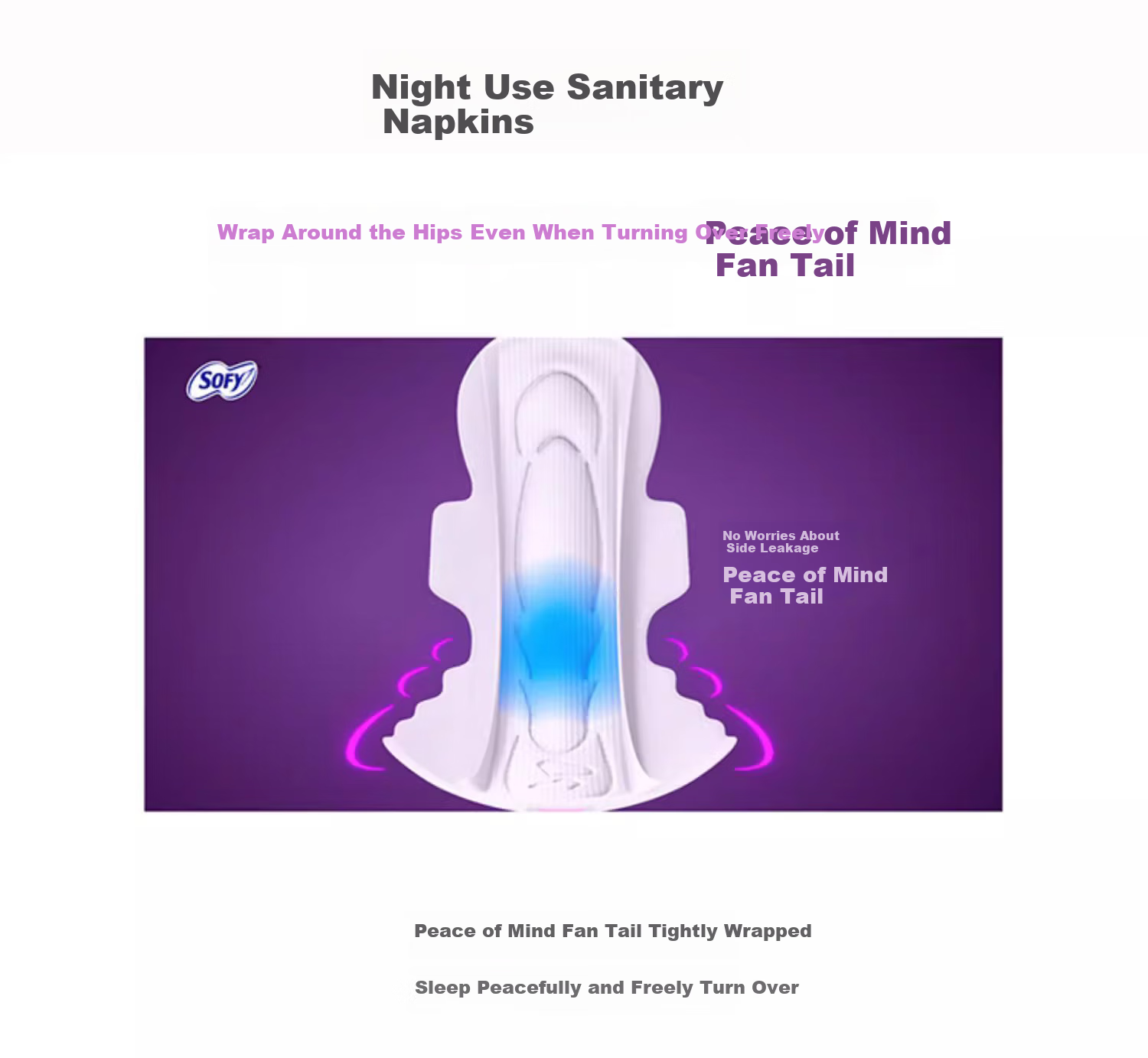 Guiailang Korean Imported Ultra-Absorbent Nighttime Sanitary Napkins, 42cm, 20 Pieces, Sold by JD, Mugwort for Removing Odor, Warming Uterus And Eliminating Dampness 5