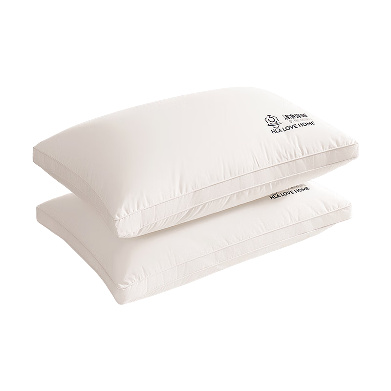 HLA A-Class Pure Cotton Triple Protection Pillow Core Antibacterial Anti-Mite Oil-Resistant Fiber Pillow High Pillow for Sleeping Single Pack