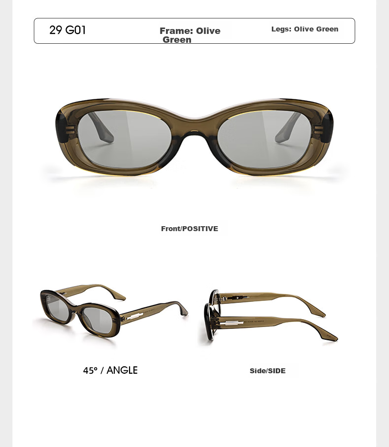 CAXMAN Retro Cat Eye Elegant Plain GM Sunglasses for Men And Women, Narrow Frame UV Protection Polarized Driving Glasses that Make Face Look Smaller 19